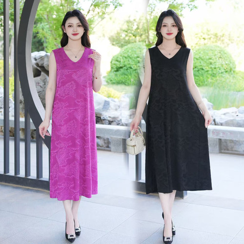 蓝思梦无袖裙连衣裙蕾丝女士