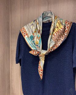 奇珍异宝87CM方巾 18姆米真丝斜纹绸披肩丝巾女