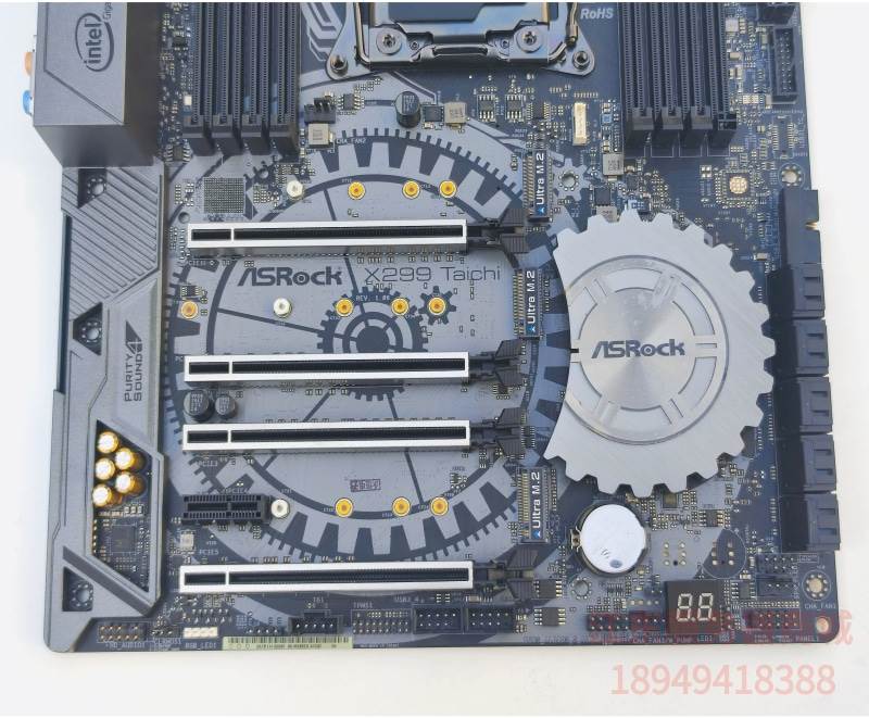 ASROCK/华擎科技X299-Taichi主板 i9-10980XE 显卡交火2066针大板