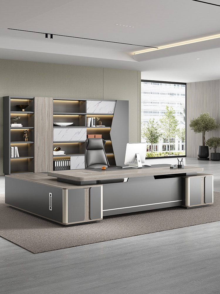 轻奢老板办公桌椅组合简约现代总裁桌领导办公室家具高级经理班台