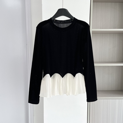 法式小众设计感显瘦打底衫上衣