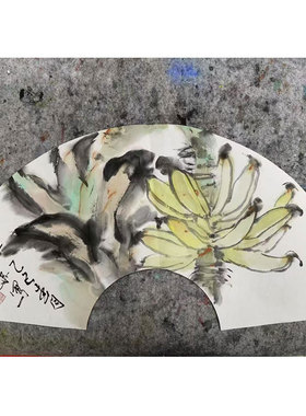 广东省美协何苏华老师手绘国画写意画墨韵蕉影图客厅书房茶室挂画