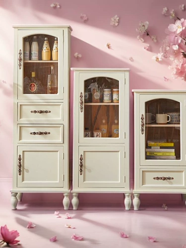 Американская сельская сельская современная минималистская сплошная древесная винная шкаф для крышки для хранения кухонная хранение ресторан гостиная гостиная шва шкаф