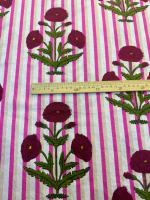 Handmade printed cotton fabric, Xinjiang long-staple cotton base fabric, Class A skin-friendly cotton clothing and bag DIY fabric, one-meter price thumbnail 2