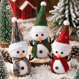 流星雨圣诞节雪人娃娃花束装饰配饰平安夜圣诞树挂件礼物礼品摆件