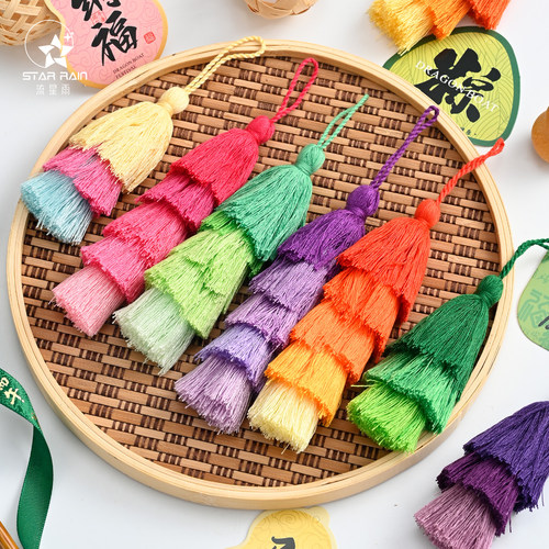 流星雨端午节五色渐变流苏挂饰