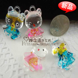 diy饰品配件 儿童饰品项链吊坠 手机挂件 卡通kiity猫吊坠珠子