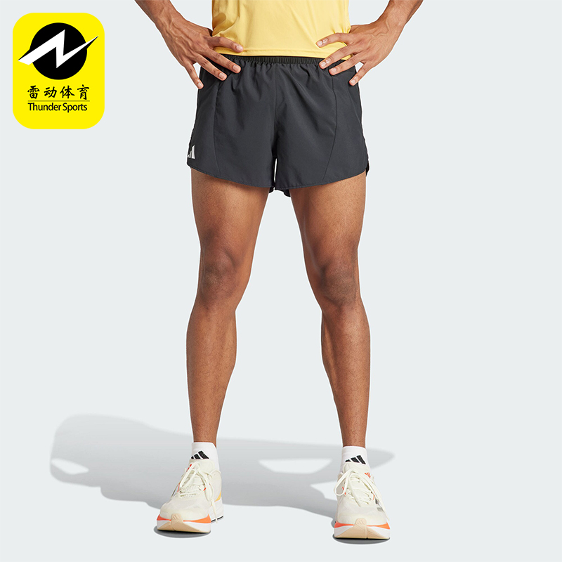 阿迪达斯男士跑步梭织短裤
