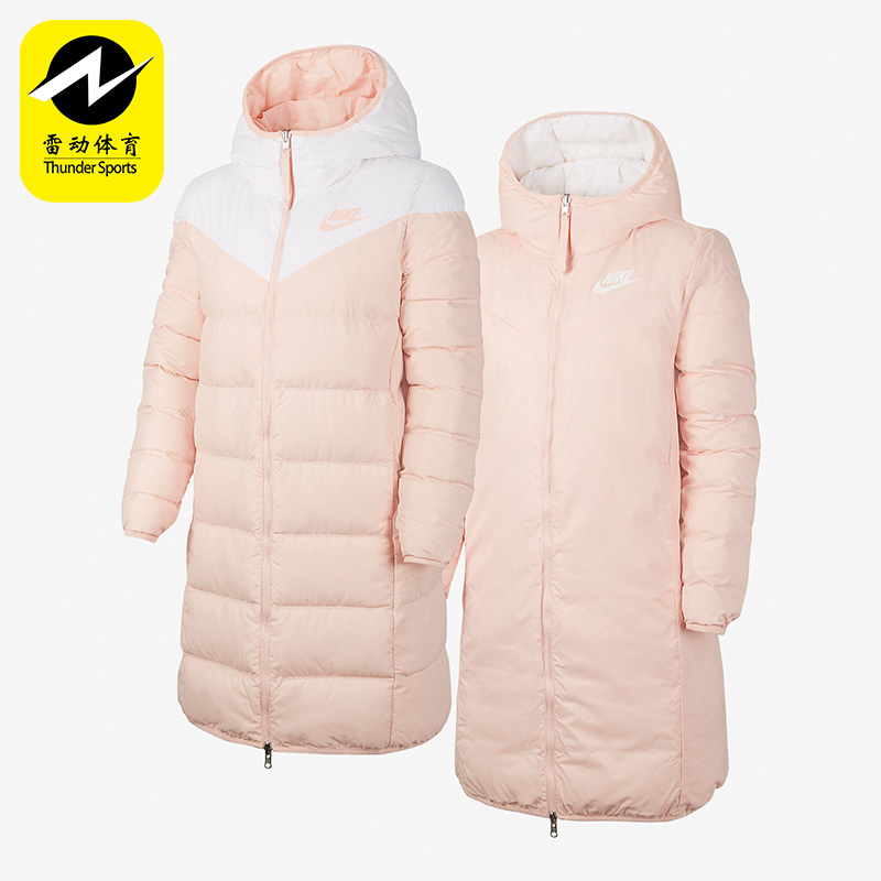 耐克女子保暖连帽双面穿羽绒服