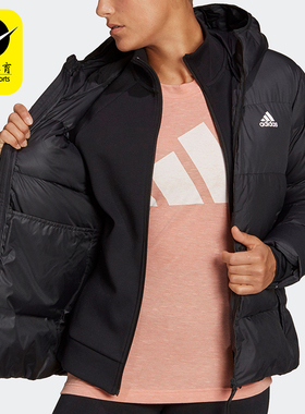 Adidas/阿迪达斯正品BIG BAFFLE 女士户外运动羽绒服H14172