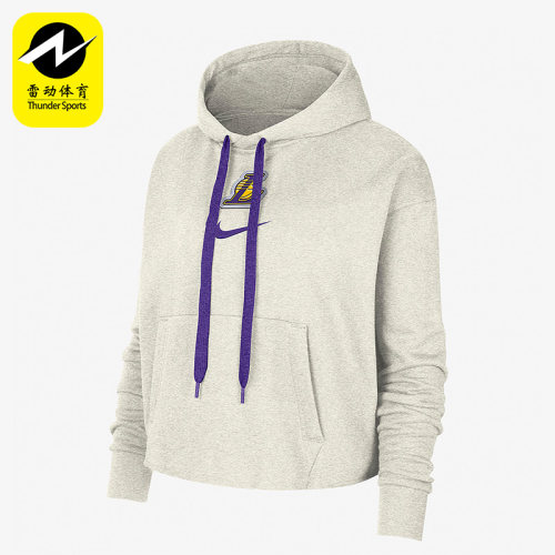 Nike/耐克正品洛杉矶湖人队女子加绒连帽卫衣DR2382-027