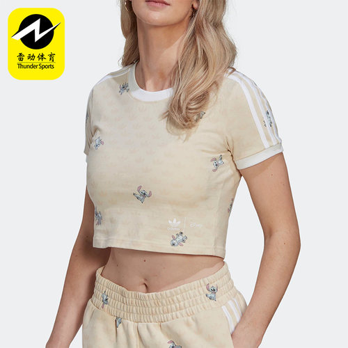 Adidas/阿迪达斯正品三叶草史迪奇系列女士运动短袖T恤HT3942