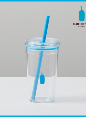 日本blue bottle蓝瓶子透明玻璃杯子KeepCup吸管杯冷水杯Tritan