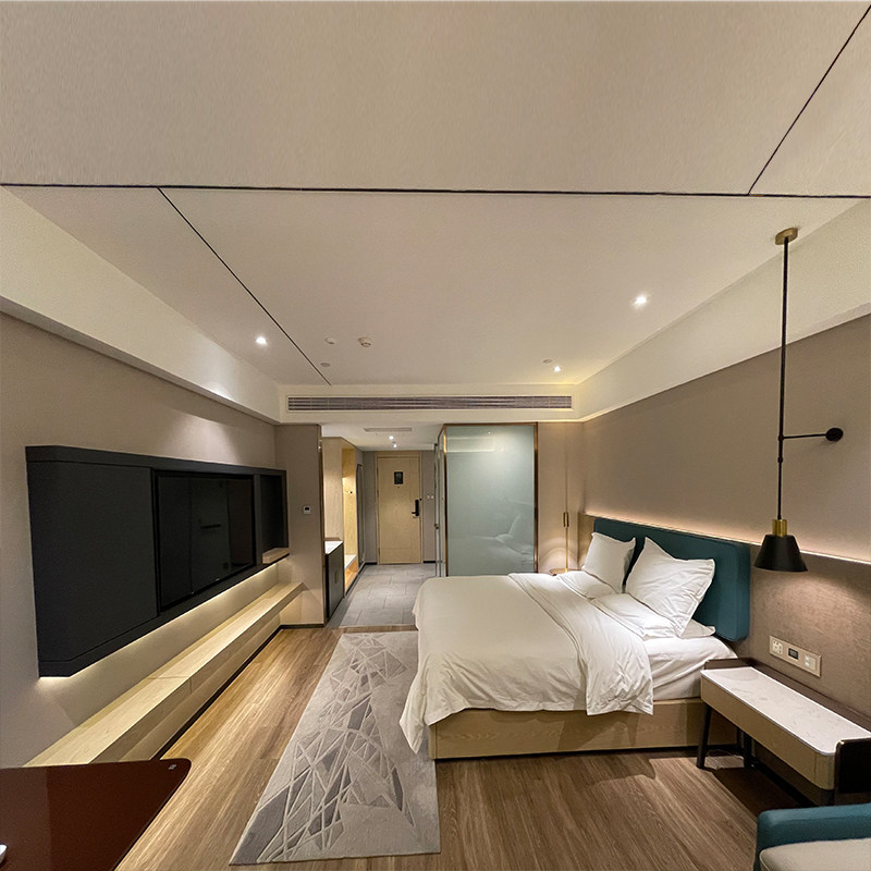 酒店宾馆油漆家具翻新设计客房公寓民宿双人标间大床电视柜行李柜