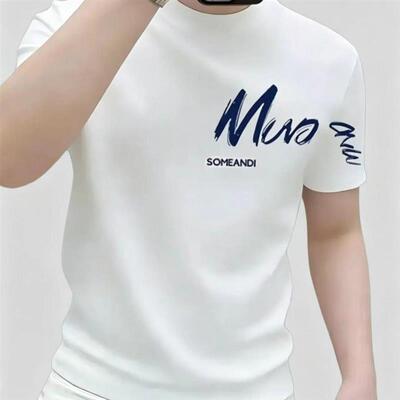 锋界服饰夏季男士圆领t恤短袖潮牌时尚打底衫潮流休闲简约半袖