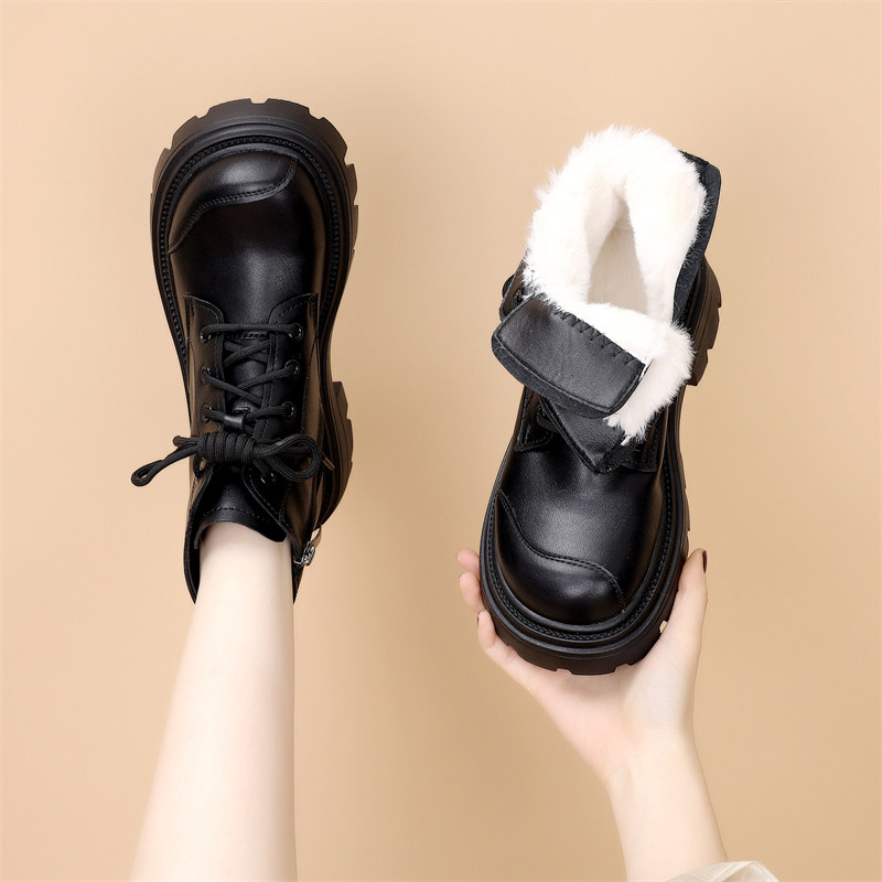 防水雪地靴女2025冬季新款加绒加厚棉鞋厚底增高防滑马丁靴大码41,女鞋,时尚雪地靴,淘宝优惠券,粉丝福利购,淘宝优惠卷