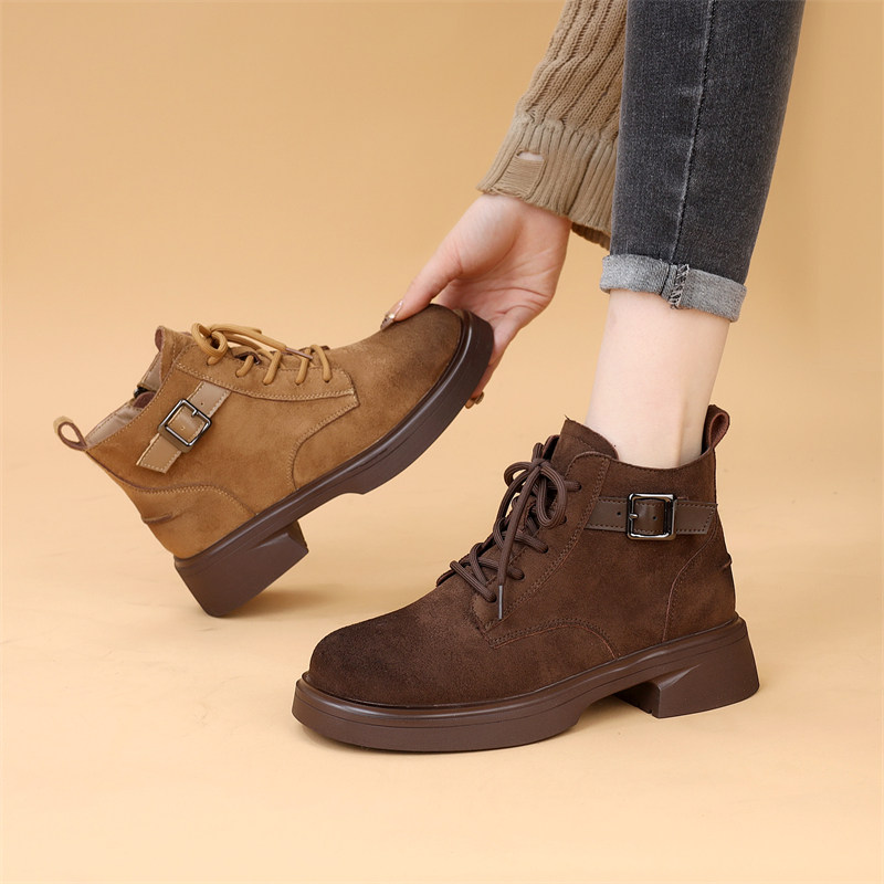 英伦风马丁靴短靴古兹曼聚氨酯