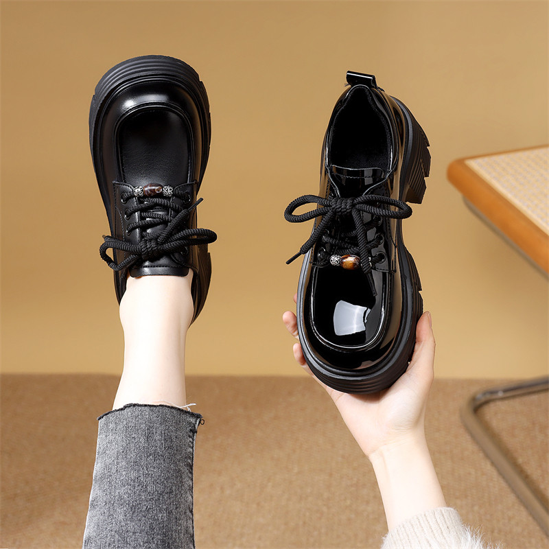 厚底漆皮乐福鞋女2026春季新款百搭英伦风单鞋好看增高复古小皮鞋,女鞋,乐福鞋（豆豆鞋）,淘宝优惠券,粉丝福利购,淘宝优惠卷