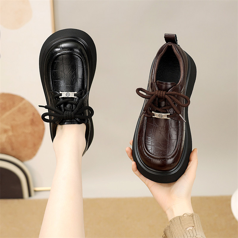 厚底乐福鞋女2026春季新款百搭单鞋增高黑色二棉显脚小皮鞋大码41,女鞋,乐福鞋（豆豆鞋）,淘宝优惠券,粉丝福利购,淘宝优惠卷