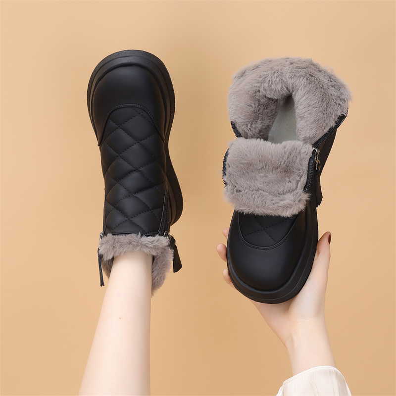 古兹曼冬季短靴英伦风雪地靴保暖