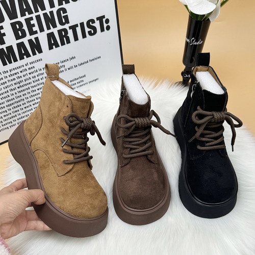 松糕底马丁靴古兹曼橡胶