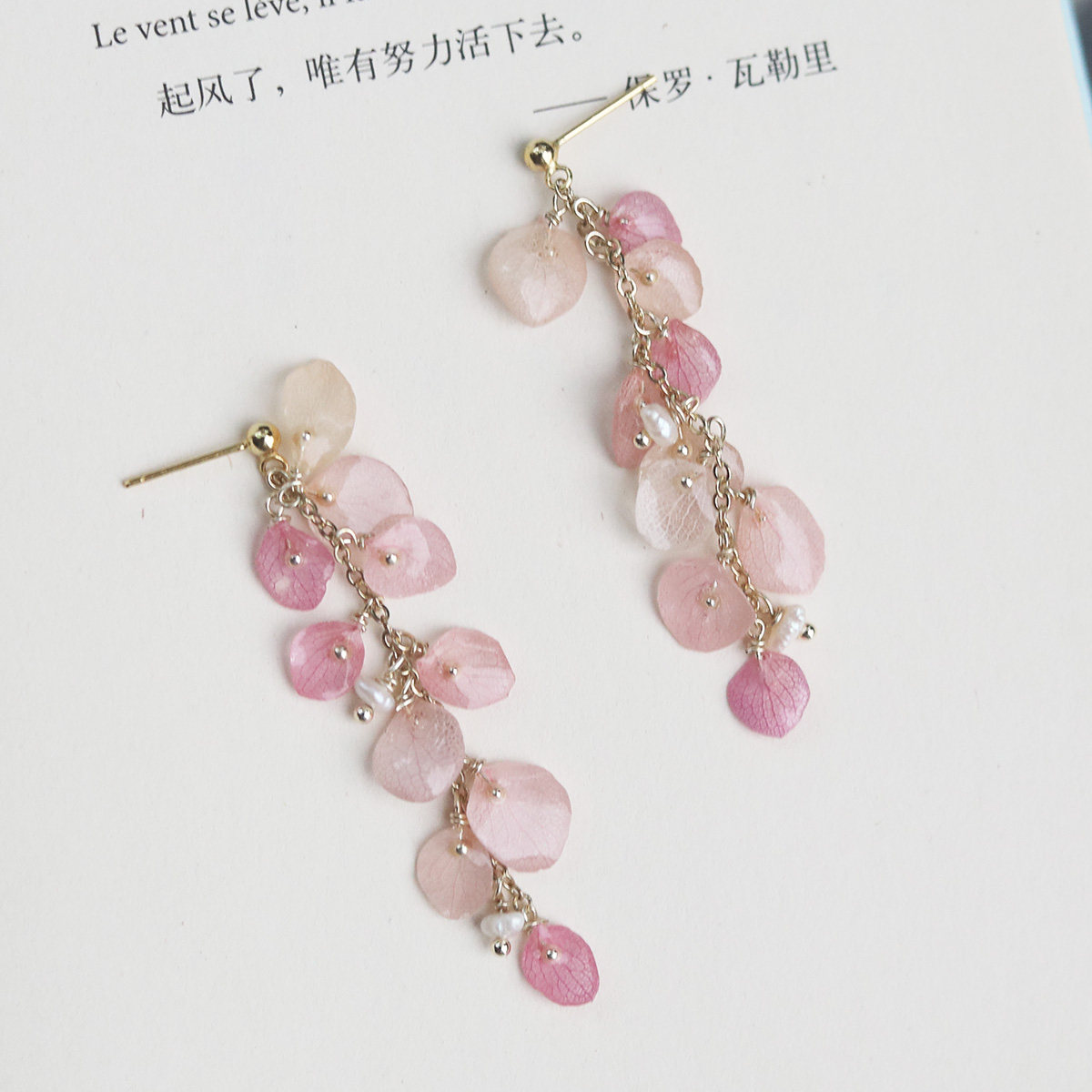 气质少女心彩色永生花真花长款