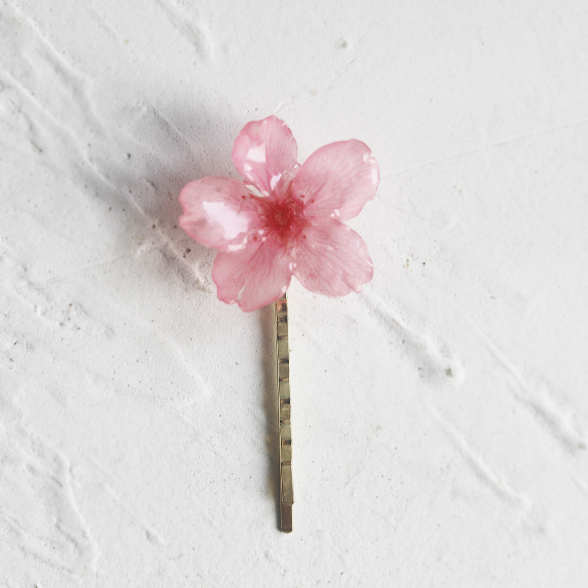 真实樱花永生花手工发夹