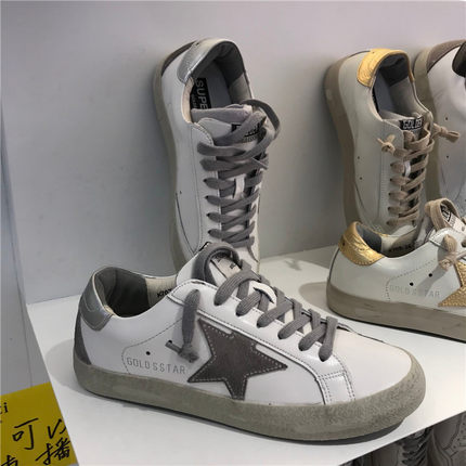 韩国东大门女鞋2025新款五角星手工牛皮系带平底内增高情侣小脏鞋