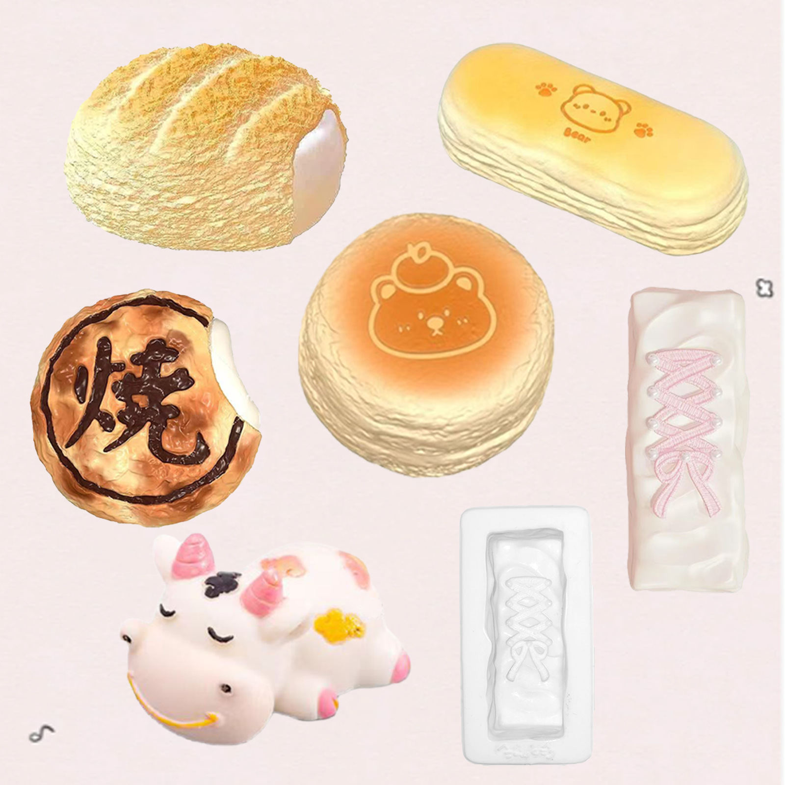 捏捏模具食物系DIY慢回弹解压捏捏易脱模食品级硅胶模具