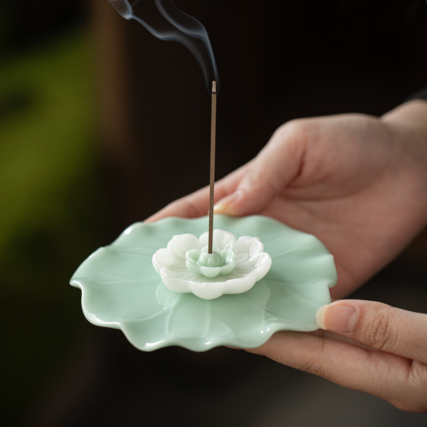 璞玉冰种白瓷莲花线香炉禅意香插香座家用室内檀香茶道香薰炉摆件,餐饮具,茶道/香炉,淘宝优惠券,粉丝福利购,淘宝优惠卷