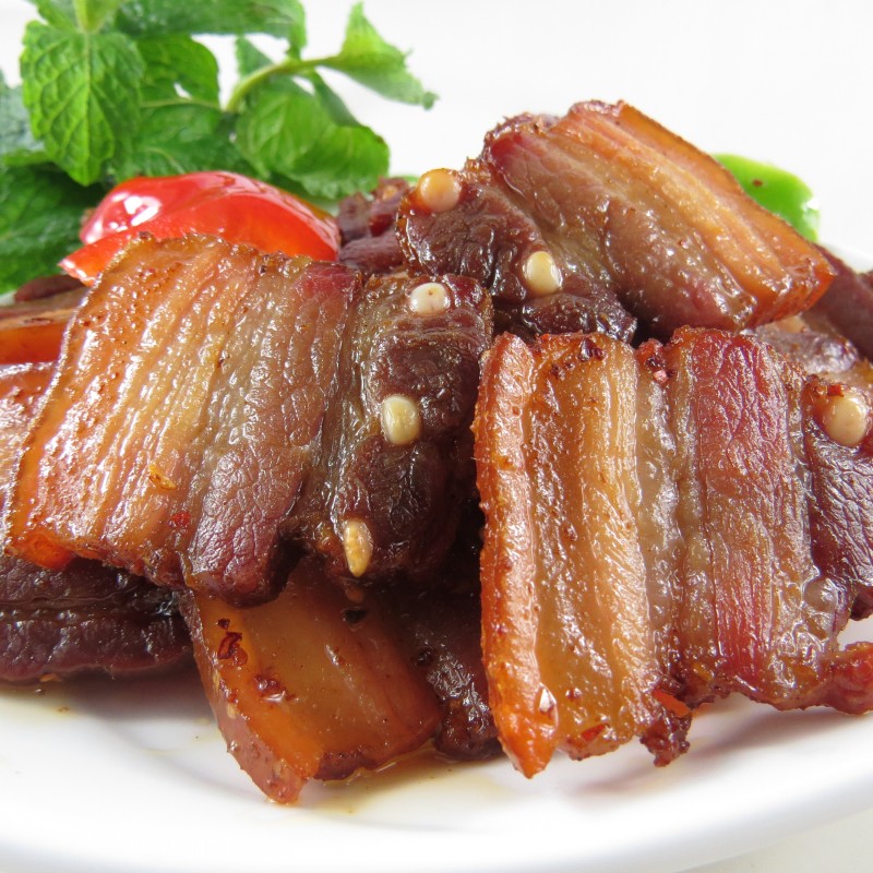 云南特产 普洱磨黑烟熏腊肉 农家生态猪 五花肉或后退肉随机发货