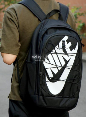 Nike 耐克休闲运动健身滑板学生双肩书包黑白电脑背包 FJ9232-343