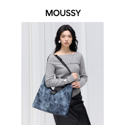 MOUSSY大容量hobo包单肩手提包