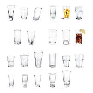 意大利进口Borgonovo博格诺透明玻璃水杯单只啤酒饮料杯威士忌杯