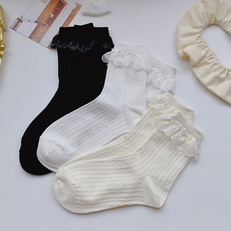 日系可爱少女风甜美学生竖纹长袜