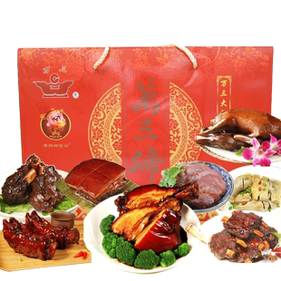 周庄特产万三蹄猪肘盐水鸡酱鸭东坡肉排骨猪蹄猪手5菜6菜礼盒套餐