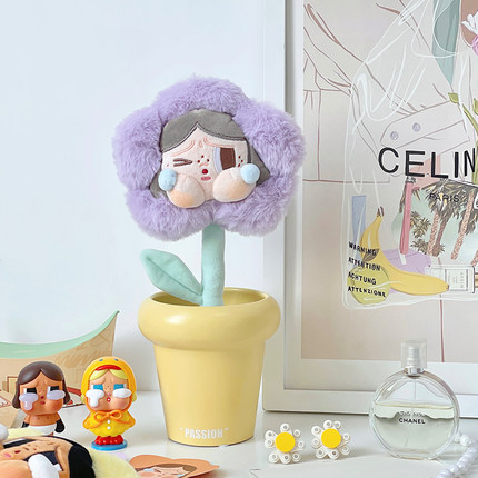 哭娃花朵花盆花束创意彩绘陶瓷花器家居桌面装饰插花摆件盆栽摆设