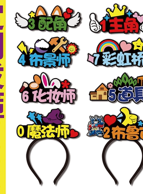 国庆中秋节舞台剧变形金刚布鲁克角色文字发箍定制可爱图片头饰