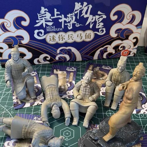 现货包邮 CALORIE桌上博物馆兵马俑搞笑人物系列盲盒手办摆件