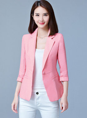 春夏小西装短款中袖修身女士外搭
