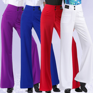 显瘦国际舞长裤 新款 高腰微喇四兜裤 哥弟四面弹力舞裤 吉特巴舞蹈裤