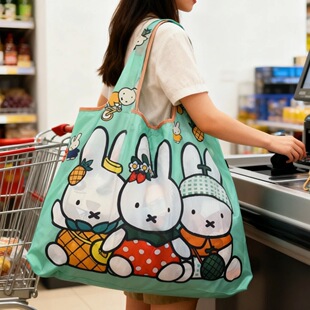 卡通IP大容量折叠便携布购物袋子超市买菜手提环保包轻薄收纳女