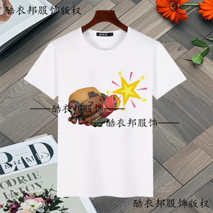 新款夏季恶搞可爱无畏契约同人春节人物表情包男女短袖上衣T恤衫