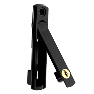 老款金刚网纱窗锁扣折叠把手方轴隐藏执手锁配件带钥匙老式纱窗锁