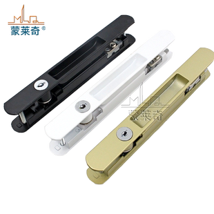 带钥匙双面钩锁断桥铝合金门窗勾锁移门扣带锁芯条形锁推拉窗户锁