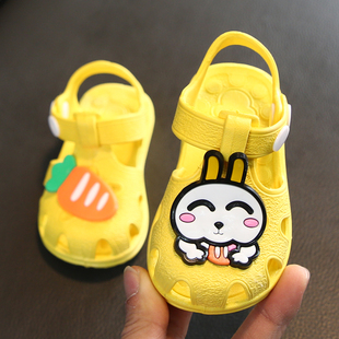 男童婴儿软底学步鞋 子塑料鞋 3小童鞋 小兔春夏季 2岁女宝宝凉鞋