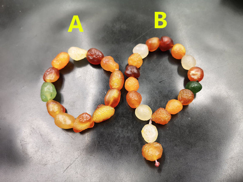 华夏美玉 天然正品阿拉善玛瑙原石手链 五彩玛瑙原石多宝珠手链