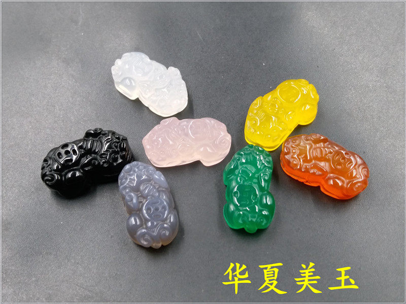 华夏美玉正品冰种玛瑙貔貅吊坠