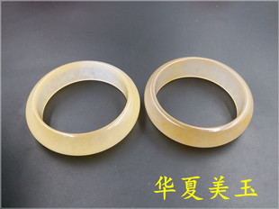 华夏美玉 精品高档冰种黄龙玉手镯 女款玉镯子 特价