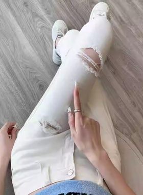 九分显瘦弹力小脚铅笔牛仔裤女